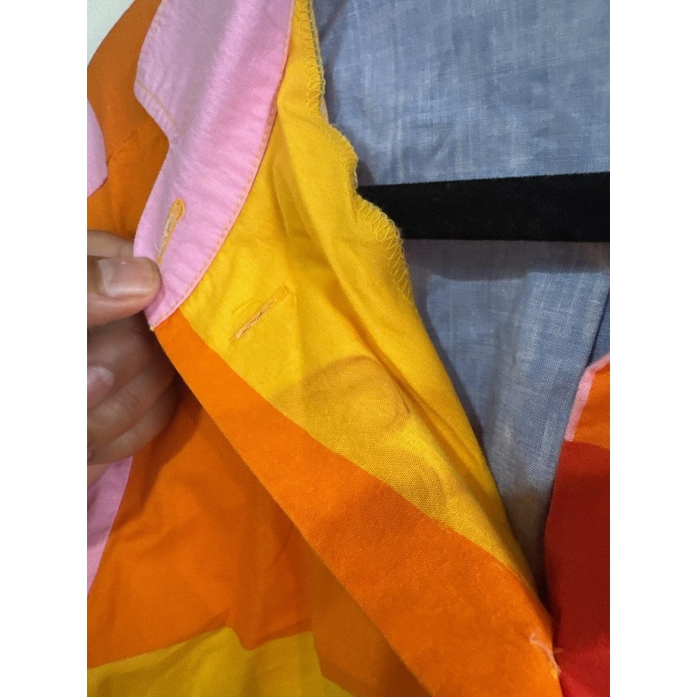VTG Marimekko Dress 2 Piece Set Womens Medium Multicolor Colorblock Finland 80s - Picture 11 of 16